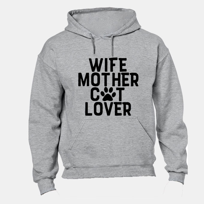 Wife - Mother - Cat Lover - Hoodie - BuyAbility South Africa