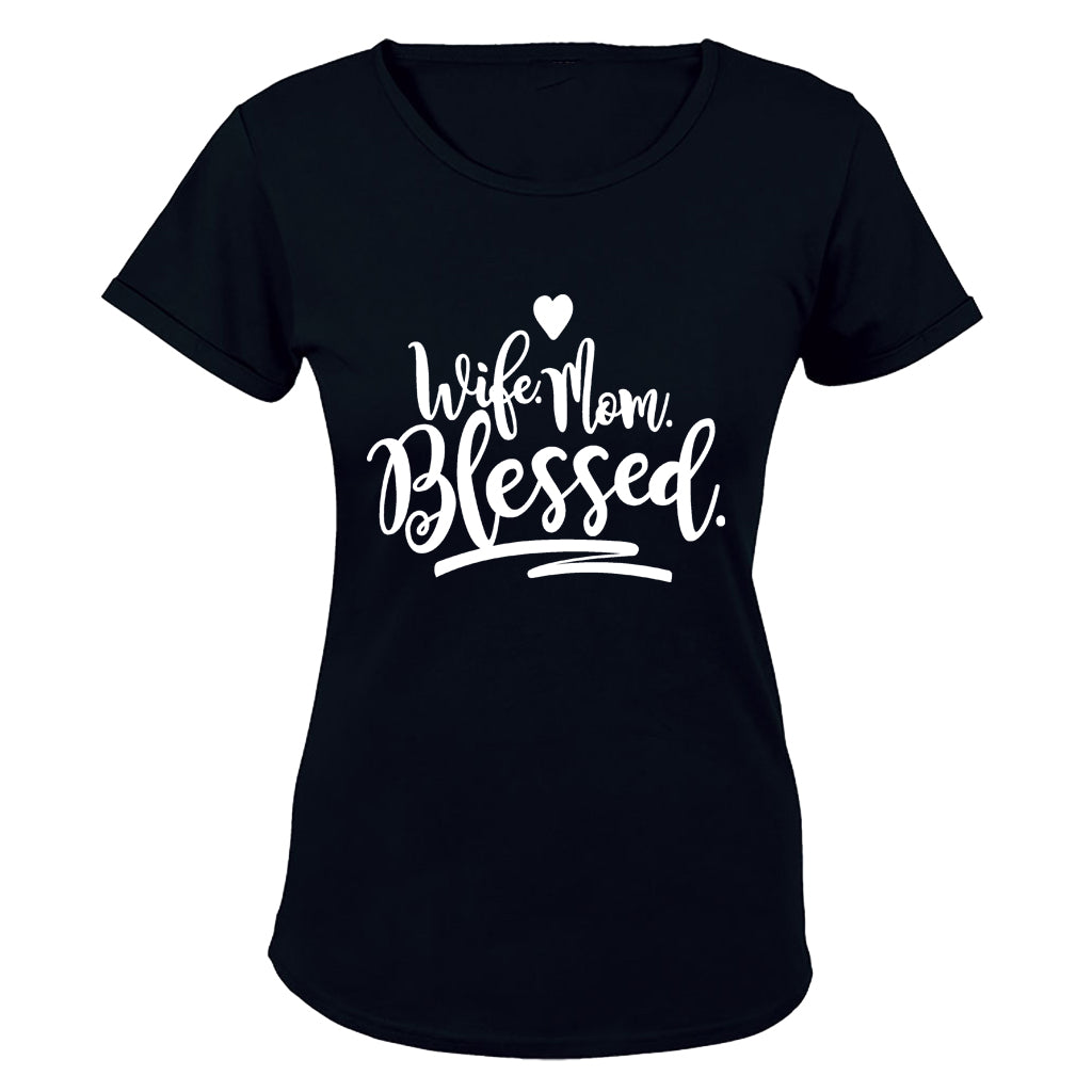 Wife. Mom. Blessed - Ladies - T-Shirt - BuyAbility South Africa