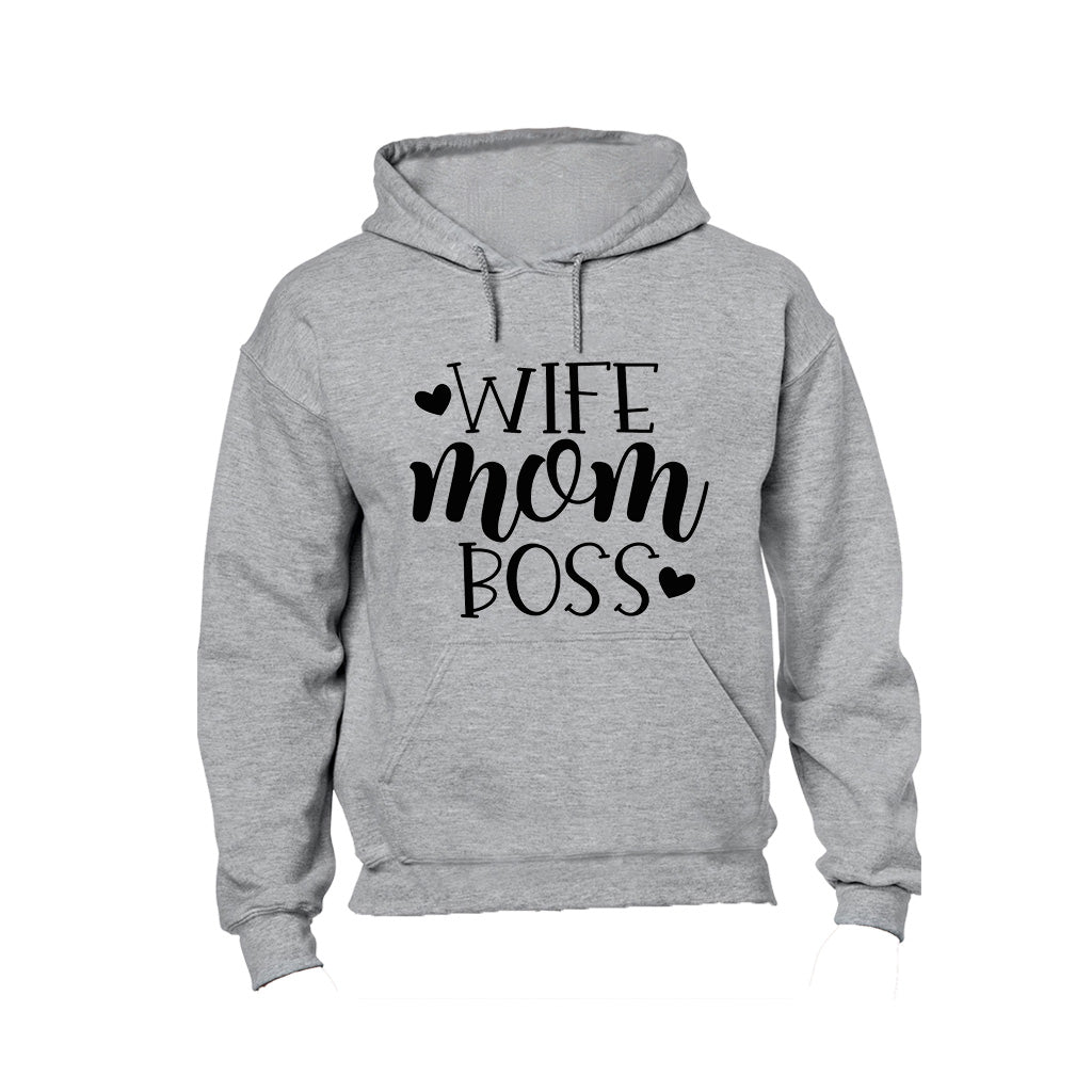 Wife - Mom - Boss - Hoodie - BuyAbility South Africa