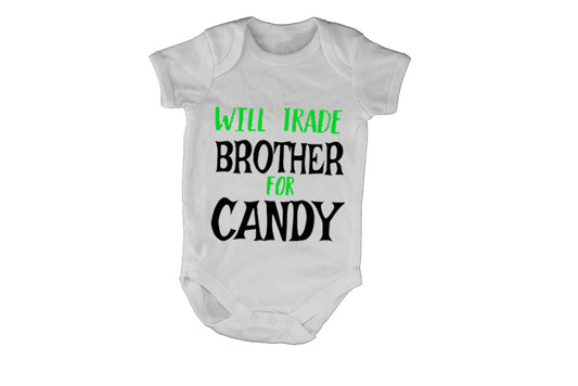 Will Trade Brother for Candy - Halloween - Baby Grow - BuyAbility South Africa