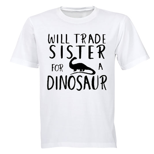 Will Trade Sister for a Dinosaur - Kids T-Shirt - BuyAbility South Africa