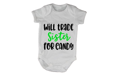 Will Trade Sister for Candy - Halloween - Baby Grow - BuyAbility South Africa