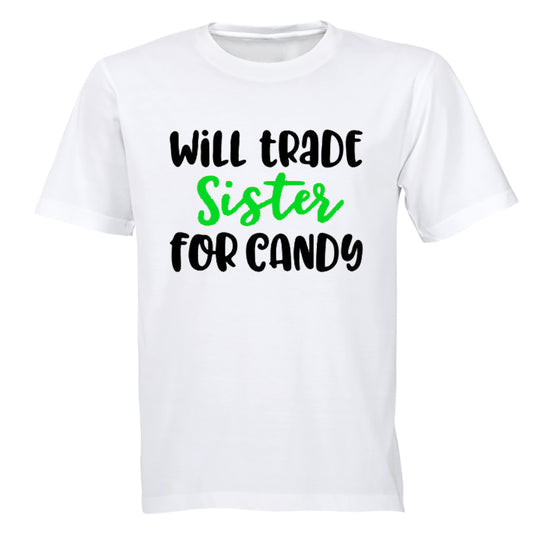 Will Trade Sister for Candy - Halloween - Kids T-Shirt - BuyAbility South Africa