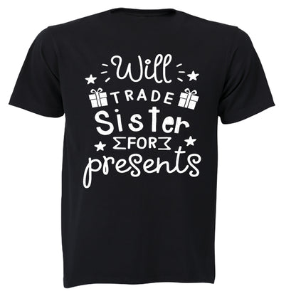 Will Trade Sister for Presents - Christmas - Kids T-Shirt - BuyAbility South Africa