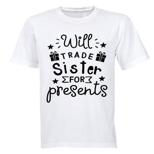 Will Trade Sister for Presents - Christmas - Kids T-Shirt - BuyAbility South Africa