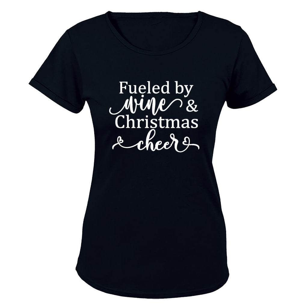 Wine and Christmas Cheer - Ladies - T-Shirt - BuyAbility South Africa