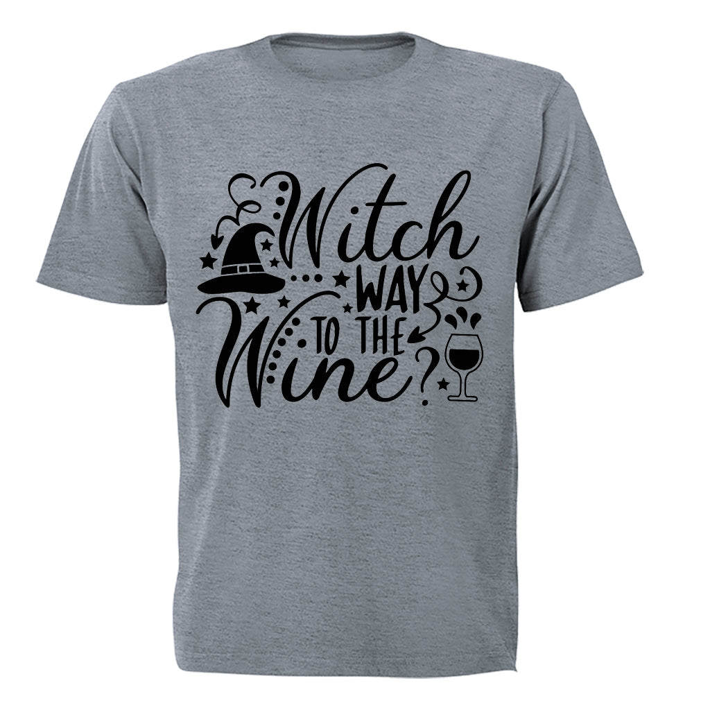 Witch Way To The WINE - Halloween - Adults - T-Shirt - BuyAbility South Africa
