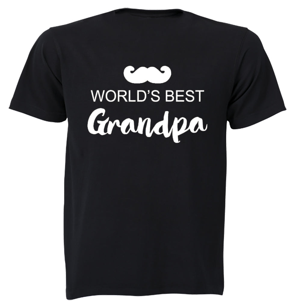 World's Best Grandpa - Mustache - Adults - T-Shirt - BuyAbility South Africa