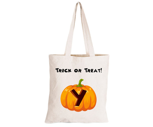 Y - Halloween Pumpkin - Eco-Cotton Trick or Treat Bag - BuyAbility South Africa