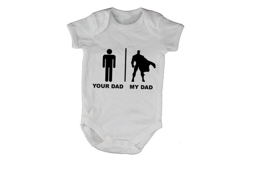 Your Dad vs. My Dad - Superhero - Baby Grow - BuyAbility South Africa
