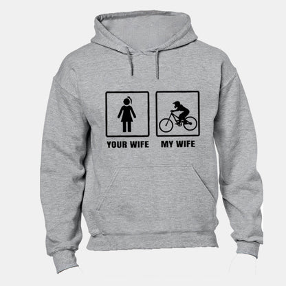 Your Wife vs. My Wife - Motorbike - Hoodie - BuyAbility South Africa
