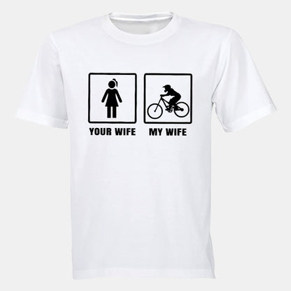 Your Wife vs. My Wife - Motorbike - Adults - T-Shirt - BuyAbility South Africa