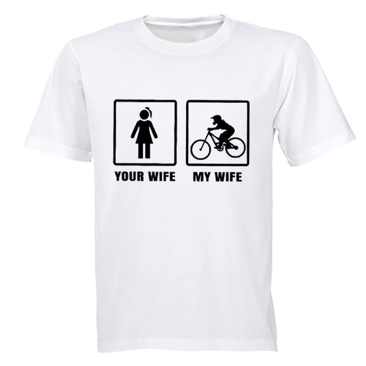 Your Wife vs. My Wife - Motorbike - Adults - T-Shirt - BuyAbility South Africa