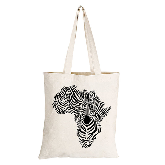 Zebra - Africa - Eco-Cotton Natural Fibre Bag