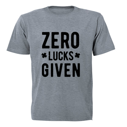 Zero Lucks Given - St. Patrick's Day - Adults - T-Shirt - BuyAbility South Africa