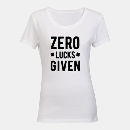 Zero Lucks Given - St. Patrick's Day - Ladies - T-Shirt - BuyAbility South Africa