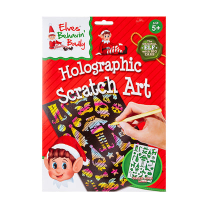 Christmas Elf - Holographic Scratch Art