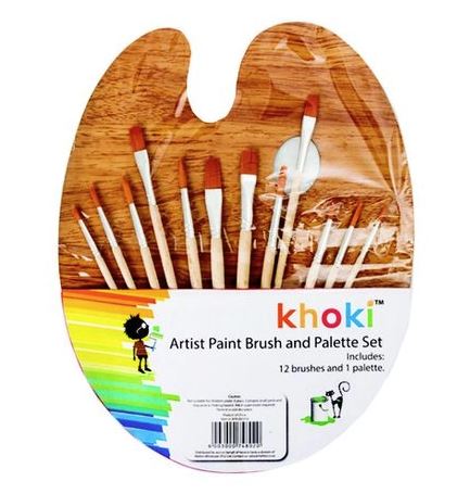 Paint Brushes & Palette Artist Set