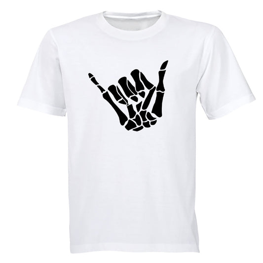 Shaka Skeleton Hand - Halloween - Adults - T-Shirt - BuyAbility South Africa