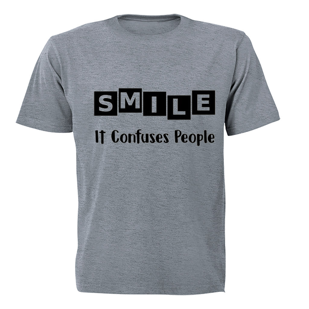 SMILE - it confuses people - Adults - T-Shirt - BuyAbility South Africa