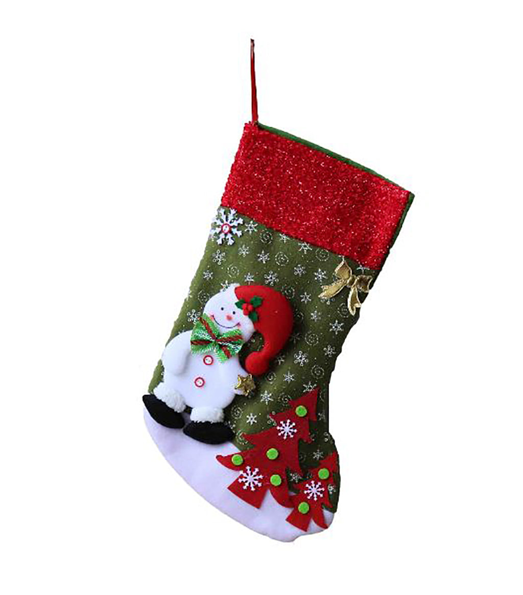 Snowman Christmas Stocking (400mm x 250mm) - BuyAbility